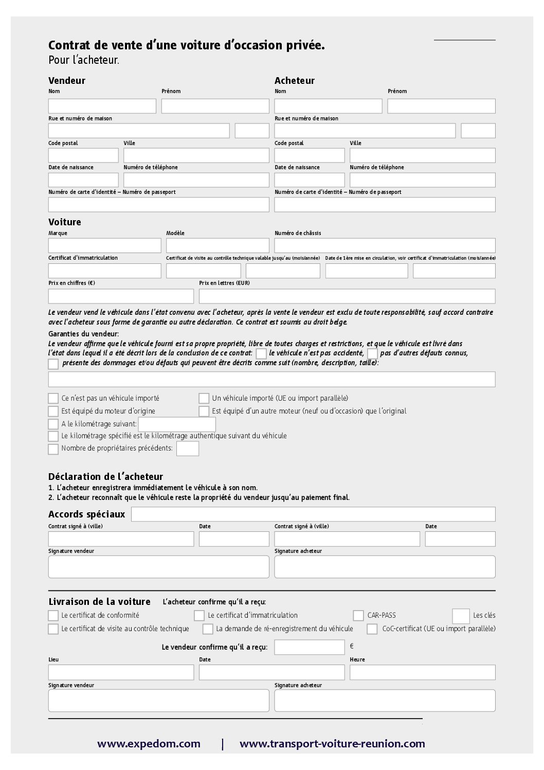 Certificat De Cession De Véhicule à Imprimer Pdf