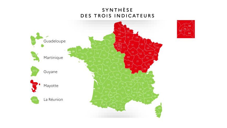 carte du déconfinement en France